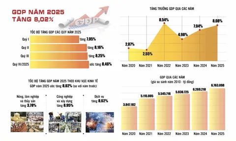 Infographics: Biến động GDP năm 2025 qua các con số