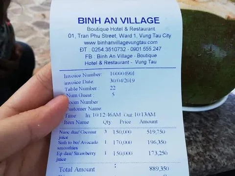 Điều tra vụ resort ở Vũng Tàu bán giá cao cắt cổ 150.000 đồng/quả dừa