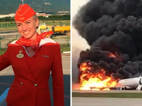 Lời kể của nữ tiếp viên mưu trí đạp hành khách ra khỏi máy bay bốc cháy ở Nga