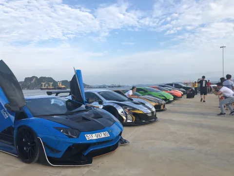 Dàn siêu xe trăm tỷ hội tụ tại Cảng tàu khách quốc tế Hạ Long