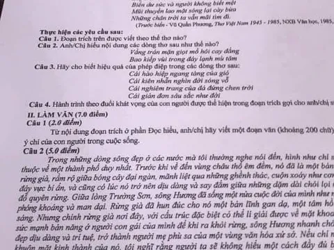 Đình chỉ 2 giám thị để thí sinh đăng đề thi Văn THPT Quốc gia lên Facebook