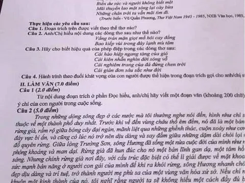 Thông tin về thí sinh chụp đề thi THPT Quốc gia đăng lên Facebook