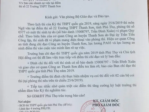 Vụ đề thi văn lọt trên mạng xã hội: Đối tượng chụp ảnh nhờ bạn giải hộ