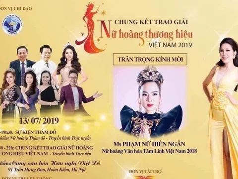 Huỷ tổ chức chương trình Tôn vinh Nữ hoàng Thương hiệu Việt Nam ngay trước giờ G
