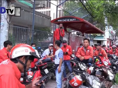 Tài xế Go-Viet đình công, phản đối chính sách mới
