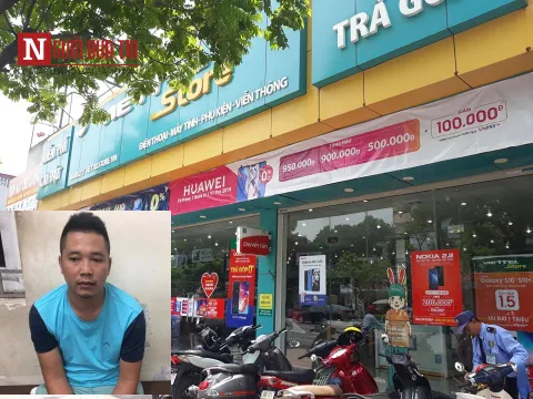 Nam thanh niên xông vào cửa hàng Viettel cướp 100 triệu đồng