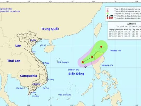 Dự báo thời tiết 7/8: Biển đông xuất hiện áp thấp nhiệt đới