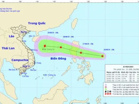 Áp thấp nhiệt đới ở vùng biển phía Đông mạnh lên thành bão Podul