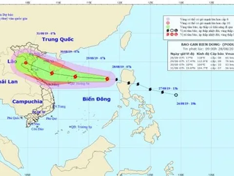 Bão Podul đi vào đất liền các tỉnh từ Thanh Hóa đến Quảng Bình