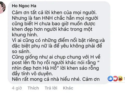 Hồ Ngọc Hà phản ứng bất ngờ khi được fan khen đẹp hơn vợ David Beckham