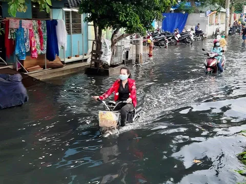 Người dân TP.HCM sắp rơi vào cảnh ngập lụt do triều cường lên cao hơn 1,7m