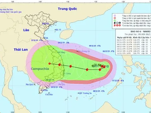 Tin bão trên biển Đông (cơn bão số 6)