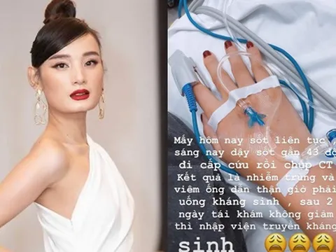 Người mẫu Lê Thúy nhập viện cấp cứu vì sốt cao