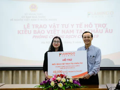 Tập đoàn Flamingo tặng kiều bào tại châu Âu 43 nghìn khẩu trang và dược phẩm nhằm chống dịch Covid-19