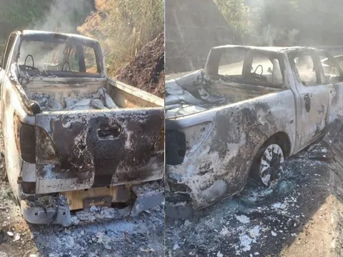 Thi thể biến dạng trong xe bán tải cháy rụi là cháu vợ Bí thư xã