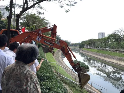 Hà Nội khởi công một trong những gói thầu hồi sinh sông Tô Lịch