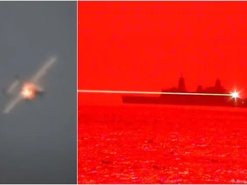 Mỹ thử nghiệm thành công siêu vũ khí laser thiêu cháy máy bay không người lái