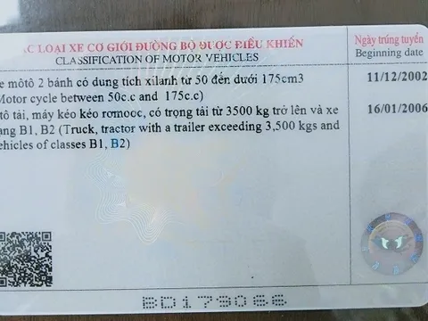 Chính thức bổ sung mã QR trên giấy phép lái xe