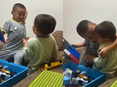 Hành động bất ngờ của người anh khi bị em trai đánh đau phát khóc