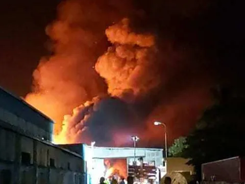 Hải Phòng: Cháy lớn kèm theo tiếng nổ tại công ty gỗ