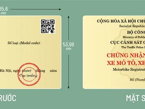 Từ năm 2021 giấy đăng ký xe sẽ làm bằng nhựa dẻo có mã QR