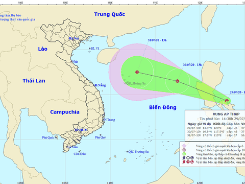Biển Đông sắp đón áp thấp nhiệt đới