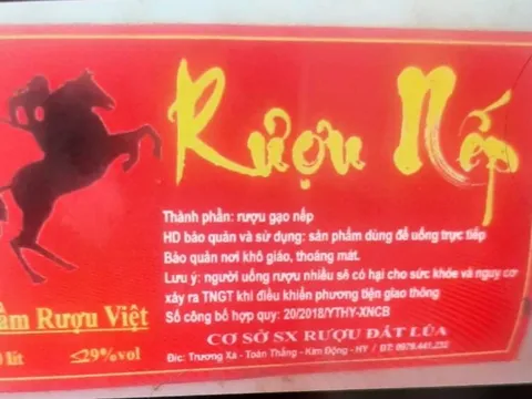 Bộ Công Thương yêu cầu thu hồi ngay sản phẩm Rượu nếp, Hầm Rượu Việt