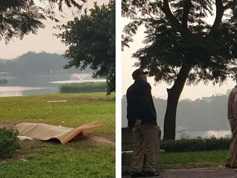 Hà Nội: Phát hiện thi thể người đàn ông ở bãi cỏ ven hồ