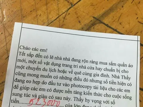 Thầy giáo 'viêm màng túi' viết tâm thư đòi nợ học sinh khiến dân mạng không nhịn được cười