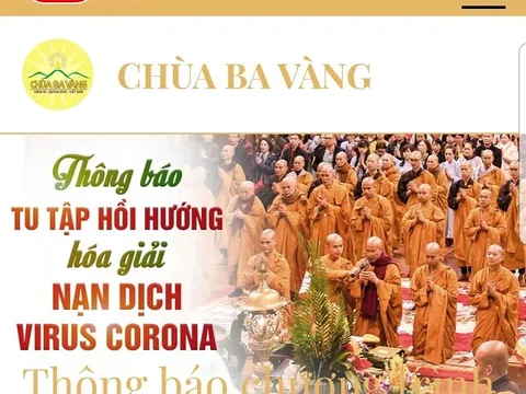 Xử lý trụ trì chùa Ba Vàng vì tổ chức tu tập hồi hướng 'hóa giải' virus Corona