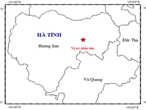 Hà Tĩnh: Động đất 2,7 độ Richter trong đêm