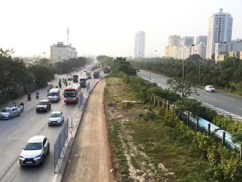 Từ hôm nay 2/3, đường gom Đại lộ Thăng Long thành đường 1 chiều