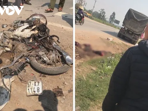 Va chạm ôtô đầu kéo, người phụ nữ đi xe máy tử vong tại chỗ