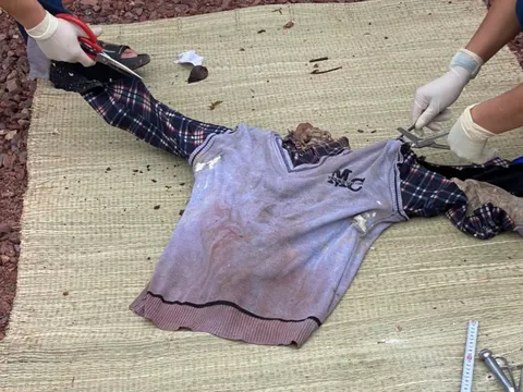 Nghệ An: Phát hiện bộ xương người trôi dạt vào bờ biển