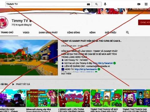 Kênh Timmy TV bị phạt 15 triệu đồng vì đăng tải nội dung mê tín dị đoan