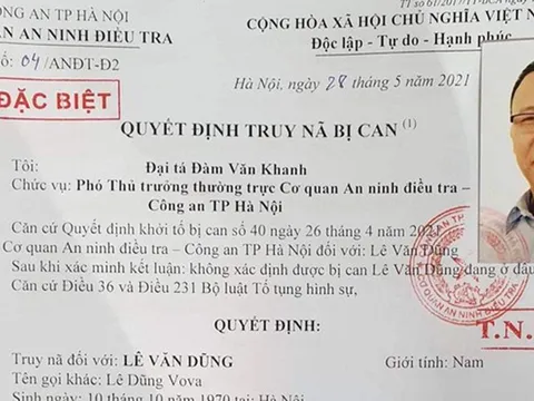 Lê Dũng Vova bị truy nã đặc biệt về hành vi chống Nhà nước