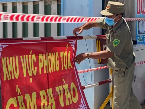 Tiền Giang: Phong tỏa 33 hộ dân, cách ly 60 F1 liên quan đến ca mắc COVID-19 đầu tiên