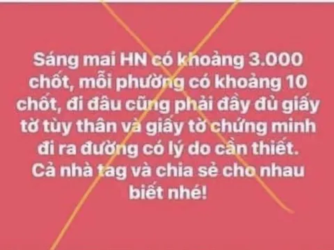 Đăng tin 'Hà Nội lập 3.000 chốt kiểm soát', người phụ nữ bị xử phạt