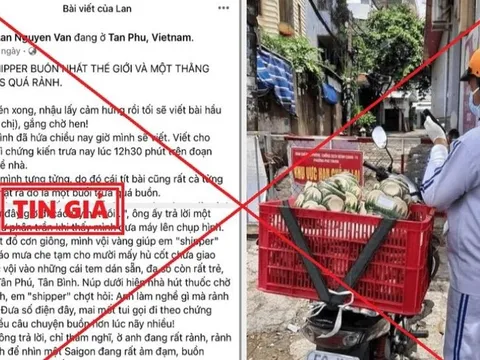 Thông tin 'shipper giao tro cốt trong giỏ nhựa' tại TP.HCM là sai sự thật