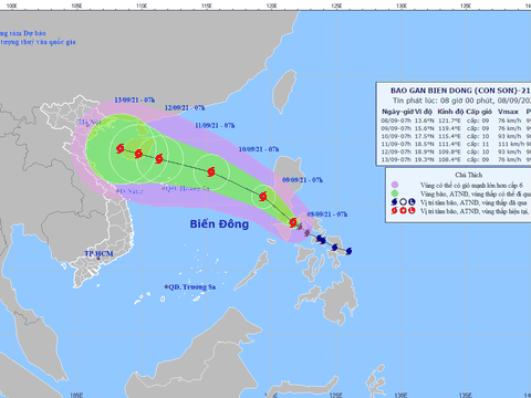 Bão Conson đang tiến gần biển Đông, gió giật cấp 11