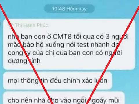 Thông tin 'nhân viên y tế chuốc thuốc mê cả nhà' là tin giả