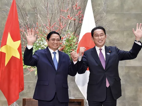 Lễ đón trọng thể Thủ tướng Phạm Minh Chính thăm chính thức Nhật Bản