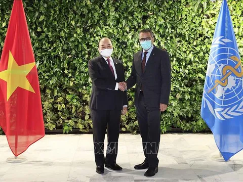 Chủ tịch nước Nguyễn Xuân Phúc thăm và làm việc với Tổ chức Y tế Thế giới