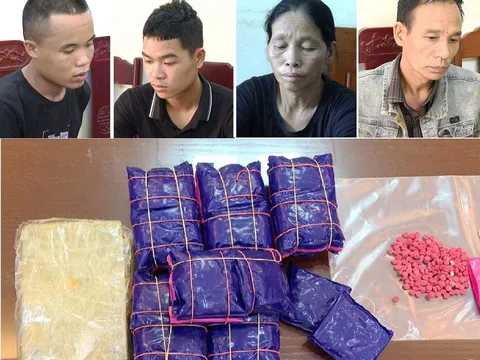 Bắt 4 đối tượng vận chuyển ma túy đá và heroin từ Lào về Việt Nam