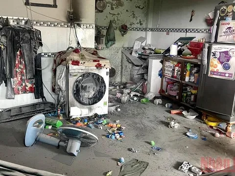 Nổ lớn trong phòng trọ ở Bình Thuận, 1 người nguy kịch