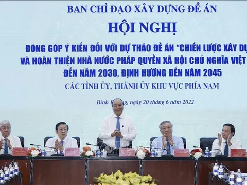Chủ tịch nước chủ trì Hội nghị lấy ý kiến xây dựng Nhà nước pháp quyền