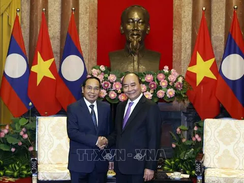 Chủ tịch nước Nguyễn Xuân Phúc tiếp Phó Chủ tịch nước Cộng hòa dân chủ Nhân dân Lào