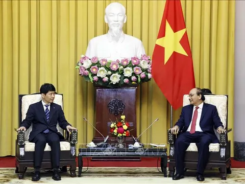 Chủ tịch nước Nguyễn Xuân Phúc tiếp Thống đốc tỉnh Gunma, Nhật Bản Yamamoto Ichita