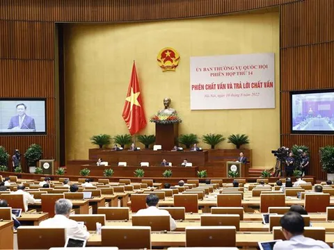 Nghị quyết của Ủy ban Thường vụ Quốc hội về hoạt động chất vấn tại phiên họp thứ 14