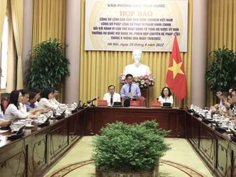 Công bố Lệnh của Chủ tịch nước về Pháp lệnh xử phạt hành vi cản trở hoạt động tố tụng